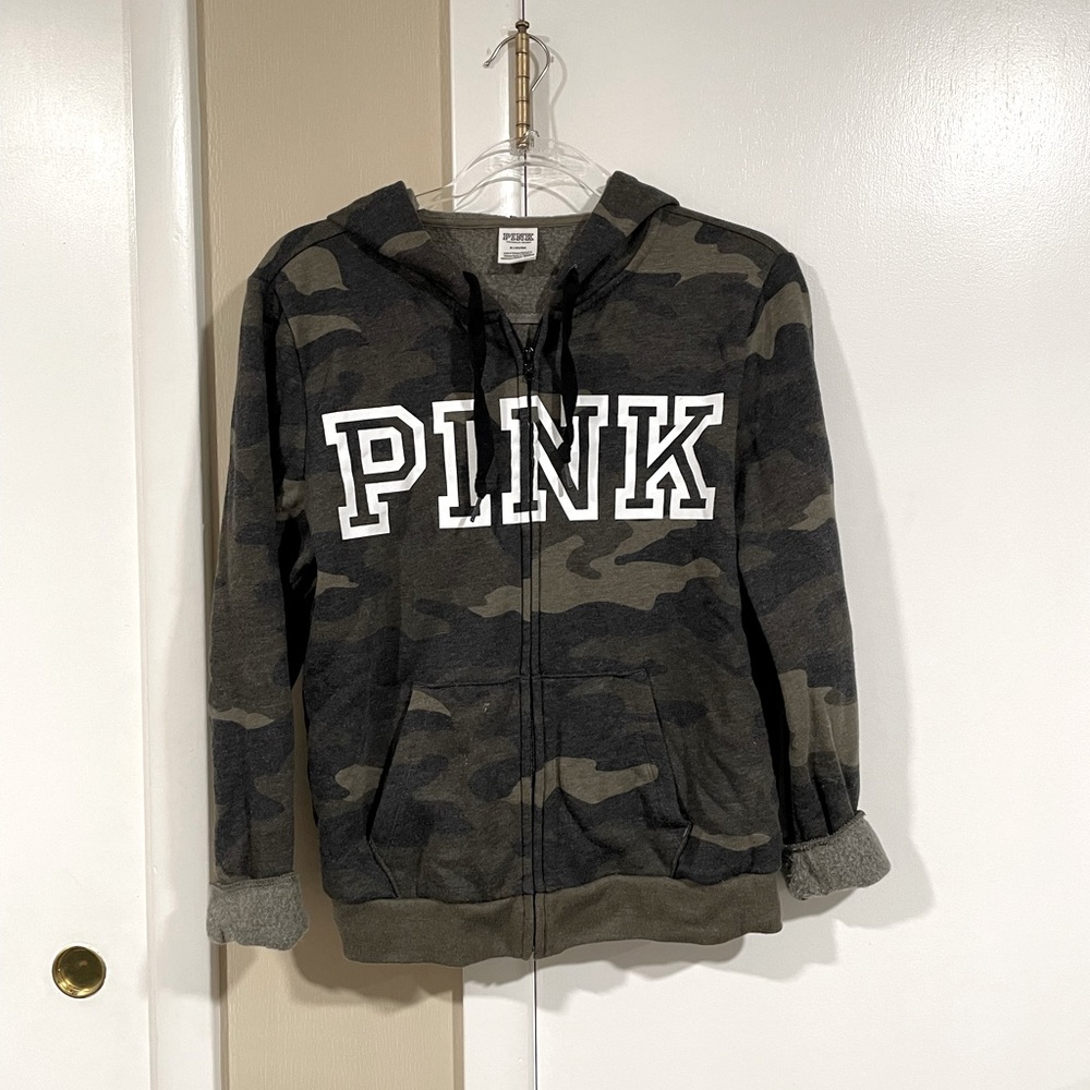 PINK Camo Zip-Up Hoodie